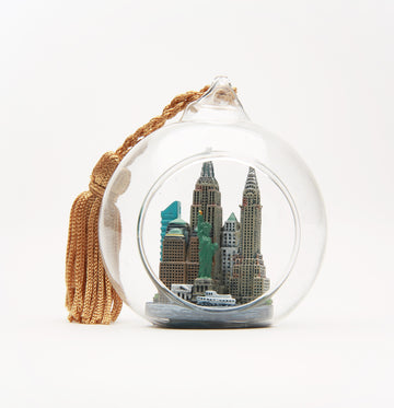 Nyc Keepsake Christmas Ornaments Skyline Landmark Empire State Building Statue Of Liberty Treasures It All In One Ornament 6Inches