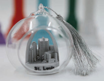 Glass Ornament Of St Louis Sliver Color Keepsake Christmas Ornament