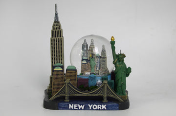 New York Skyline Water Globe Landmarks Statue Of Liberty Empire State Building Brooklyn Bridge 13