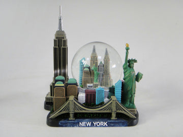 New York Skyline Water Globe Landmarks Statue Of Liberty Empire State Building Brooklyn Bridge 7