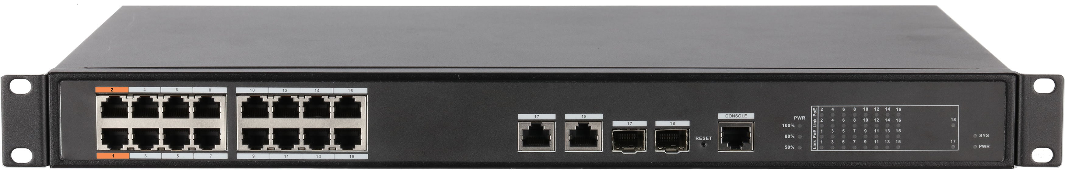  05-0034-16 16-Port High PoE Management Switch 