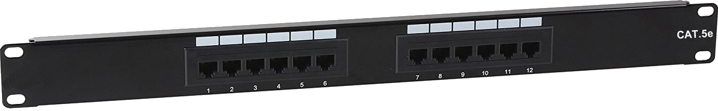  07-6011-12 12 Ports Rack Mount UTP CAT5e Network Patch Panel 