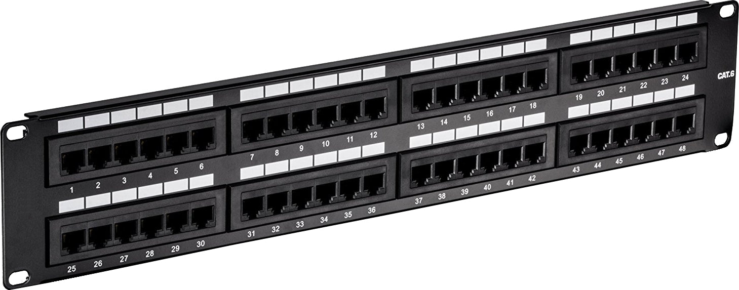  07-6012-48 48 Ports Rack Mount UTP CAT6e Network Patch Panel 