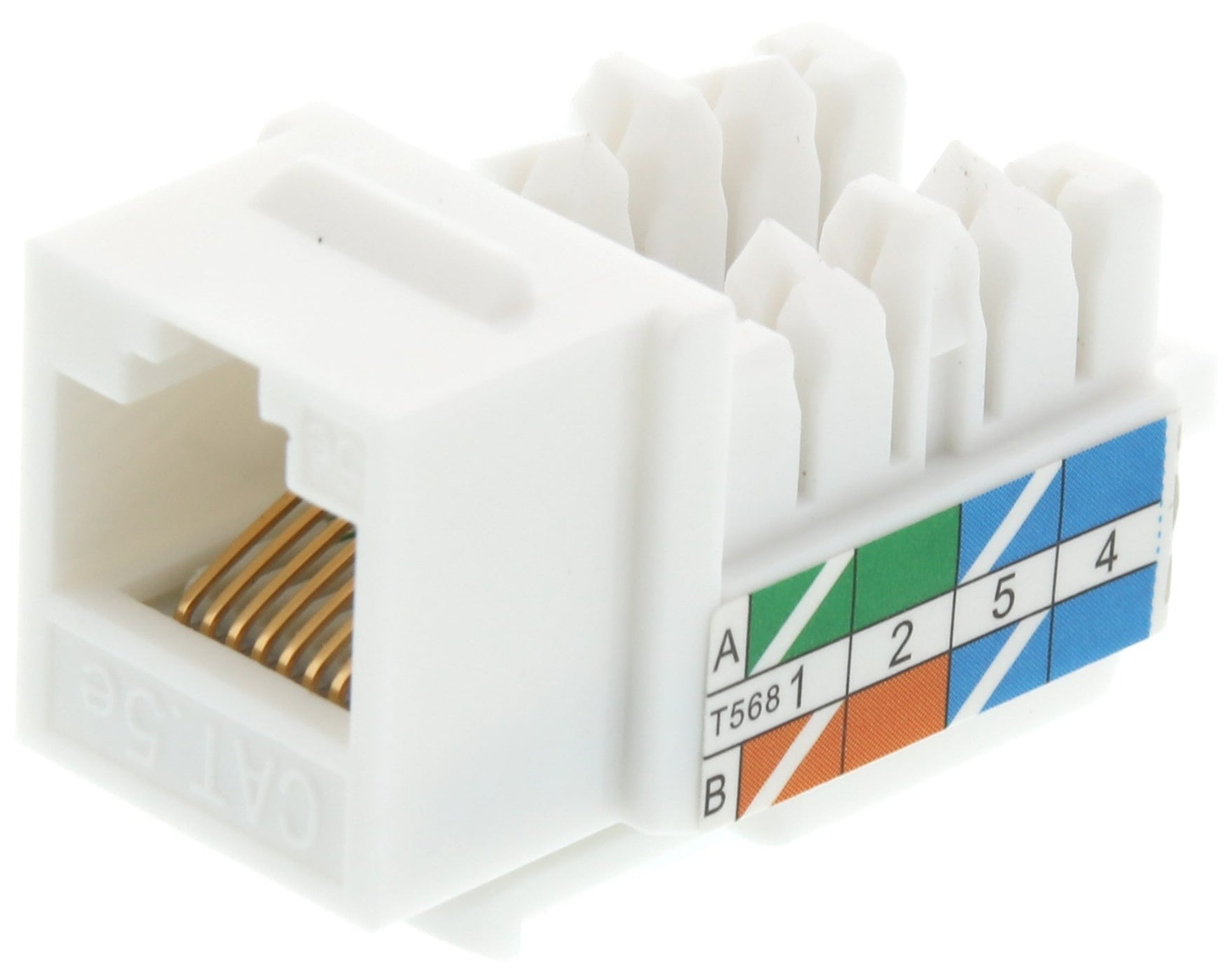  07-6024WH CAT5 Toolless Keystone Jack - White 