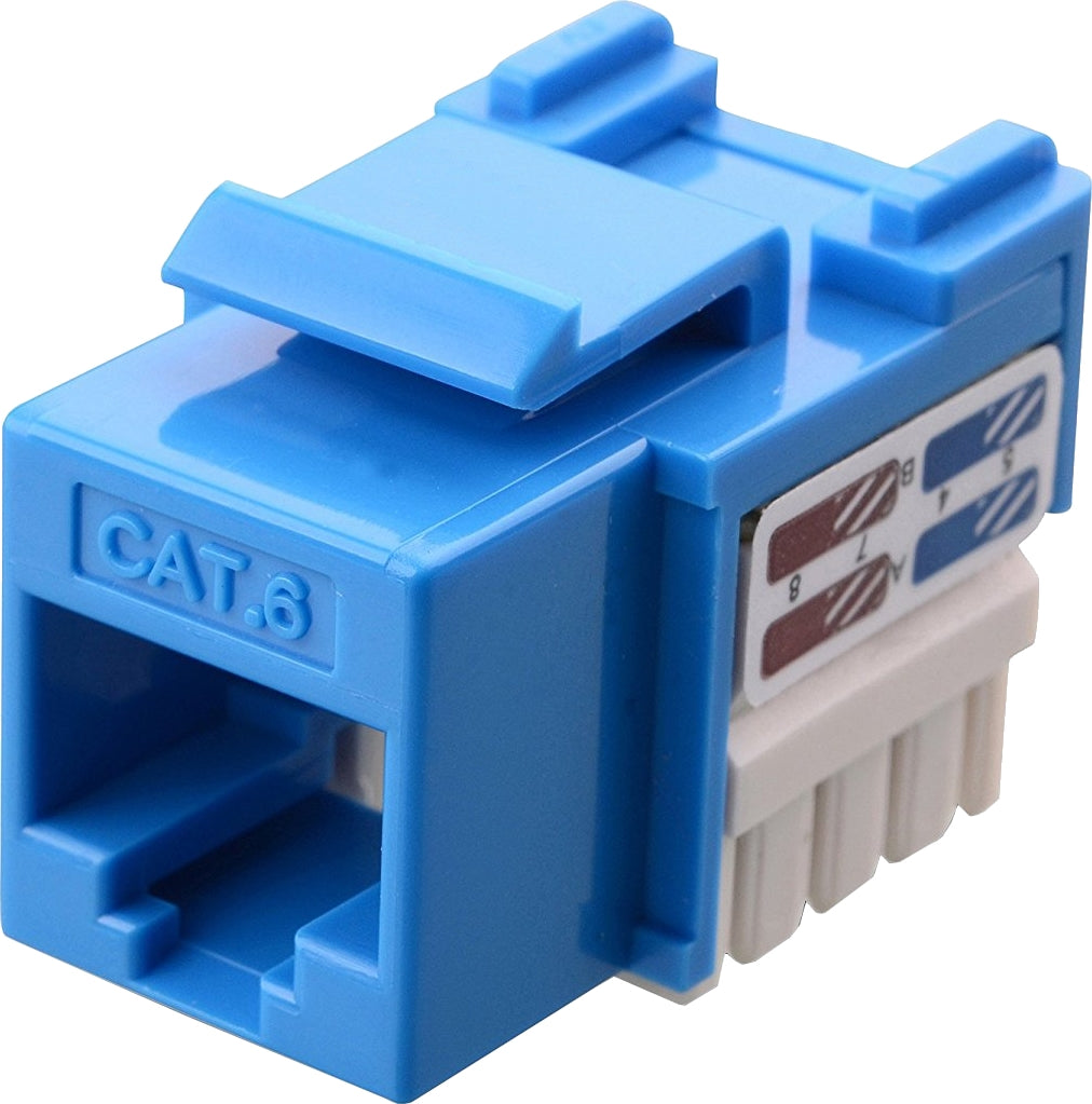  07-6026BL CAT6 Toolless Keystone Jack - Blue 