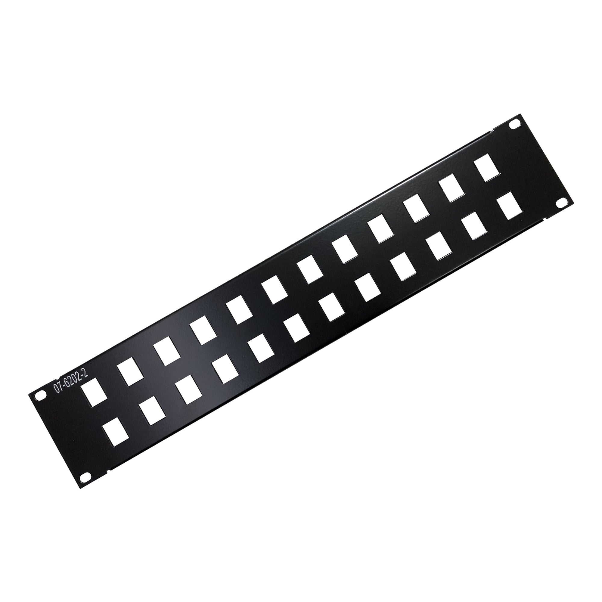  07-6202-02 2U Rack Mount Blank Keystone Panel 