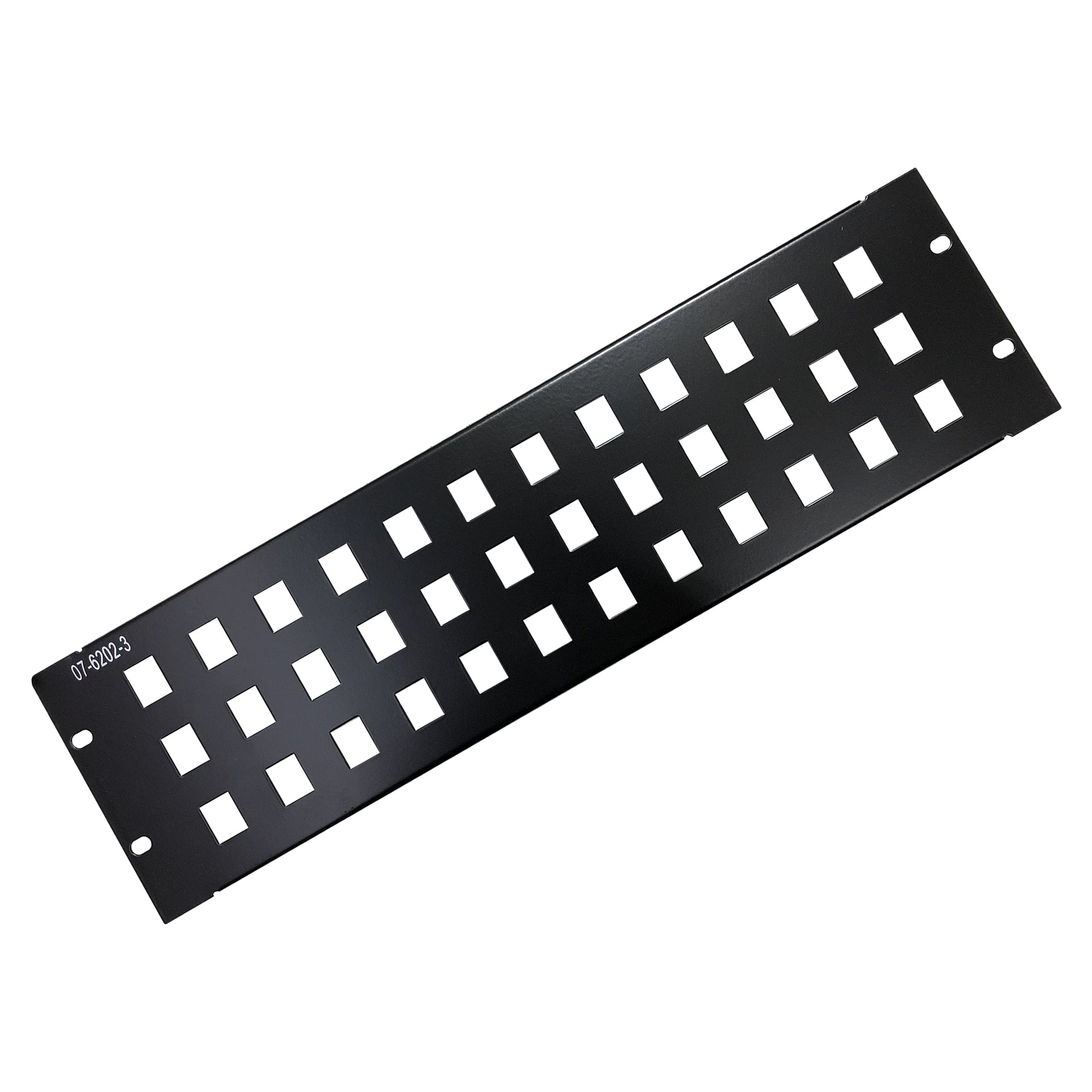  07-6202-03 3U Rack Mount Blank Keystone Panel 