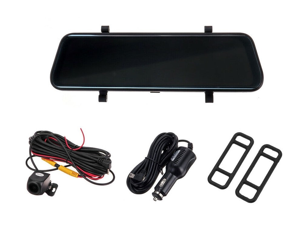  23-3718 Full HD 1080P 9.7 inch Touch Screen Dual Lens Car DVR Dash Cam Driving Recorder 