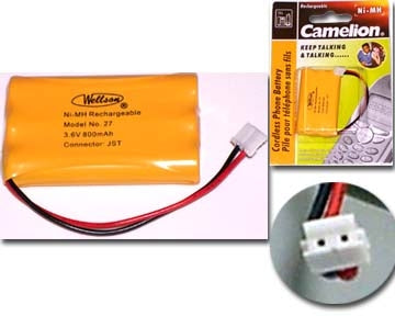  29-27 3.6V 800mAh Cordless Phone Battery Ni-CD 