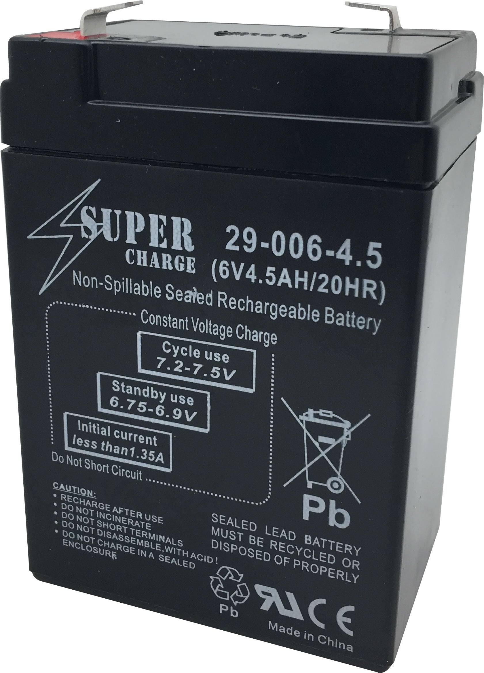  29-006-4.5 Rechargeable Battery 6V 4.5AH 20HR 