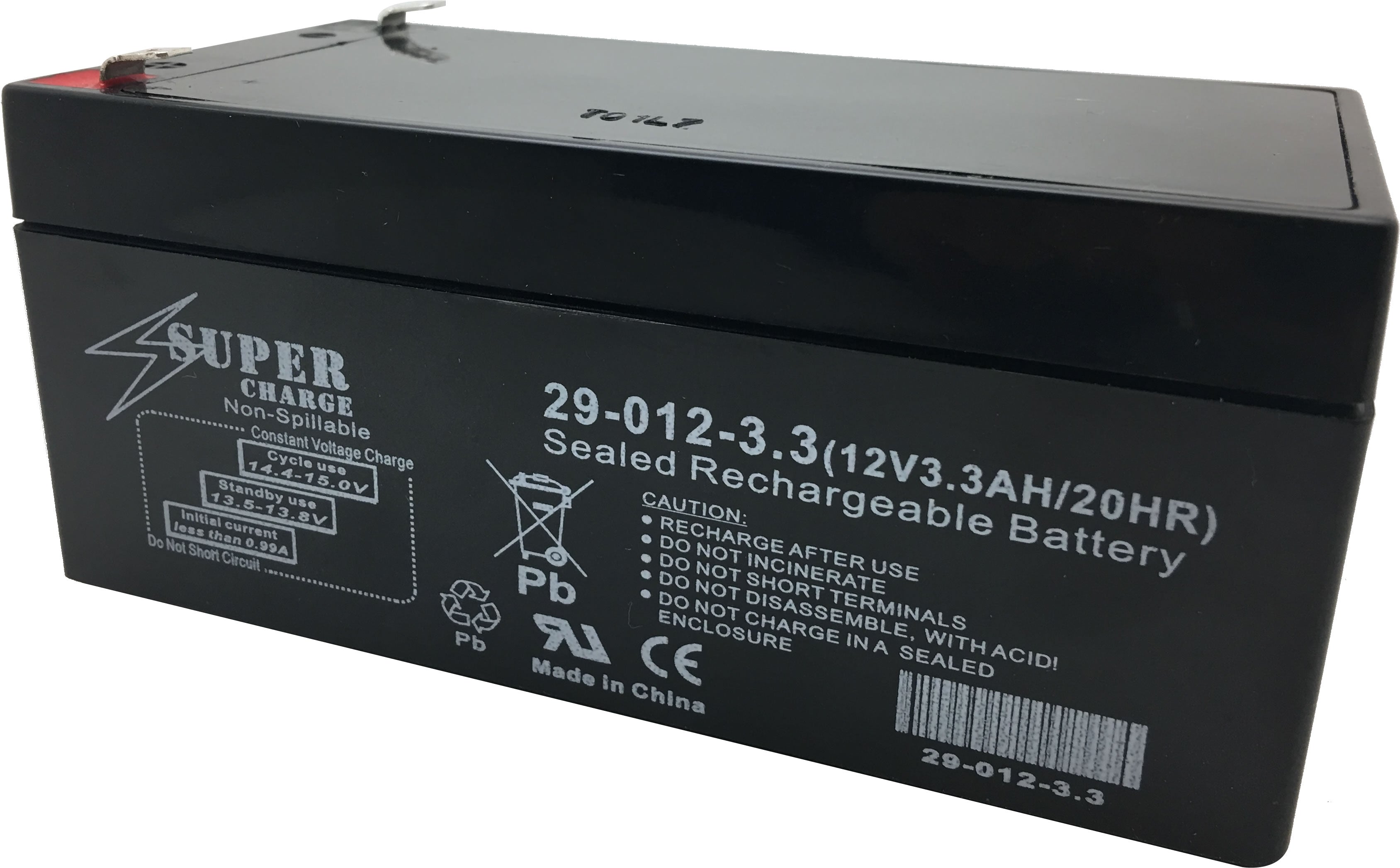  29-012-3.3 Rechargeable Battery 12V 3.3AH 20HR 