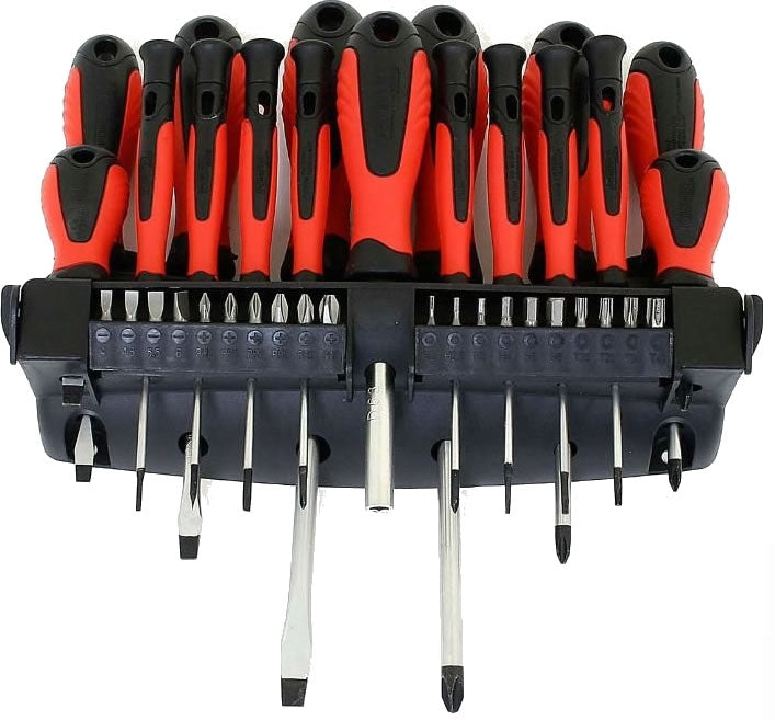  50-4847 37pcs Precision Magnetic Tip Screwdriver Set with Wall Mount and Hardware 