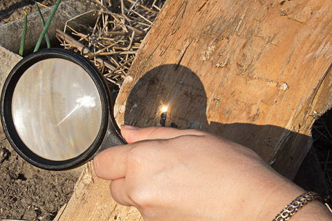 Using Magnifying Glass to start a fire
