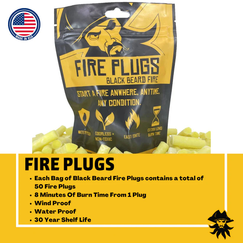 Black Beard Fire Plugs Fire Tinder Product Images