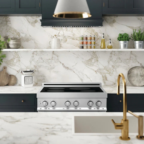 Image of ZLINE 30" Induction Range with a 4 Element Stove and Electric Oven in Stainless Steel (RAIND-30) - Shop For Kitchens