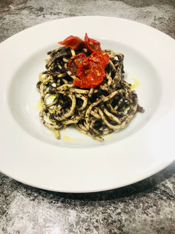 Spaghetti with Black Olive Tapenade