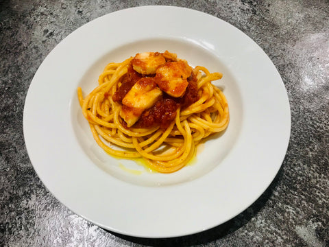 Spaghetti with Cod Ragu