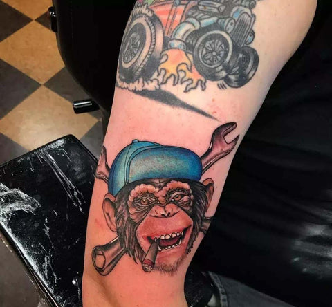 Tattoo Snob  Space Monkey by littleandytattoo at