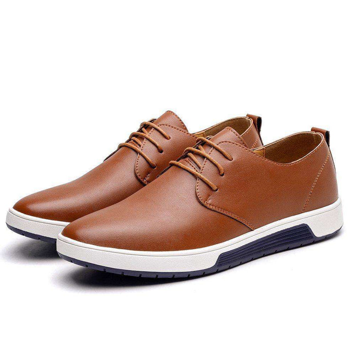 brown casual oxford shoes