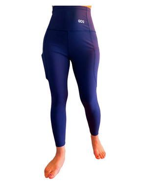 Soma Leggings Womens Medium Navy Blue Slimming Seamless High Waisted  Compression 