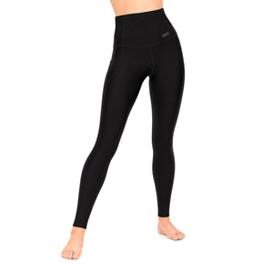 Compression Leggings | High Waist Tummy Control, Black Full Length Yog