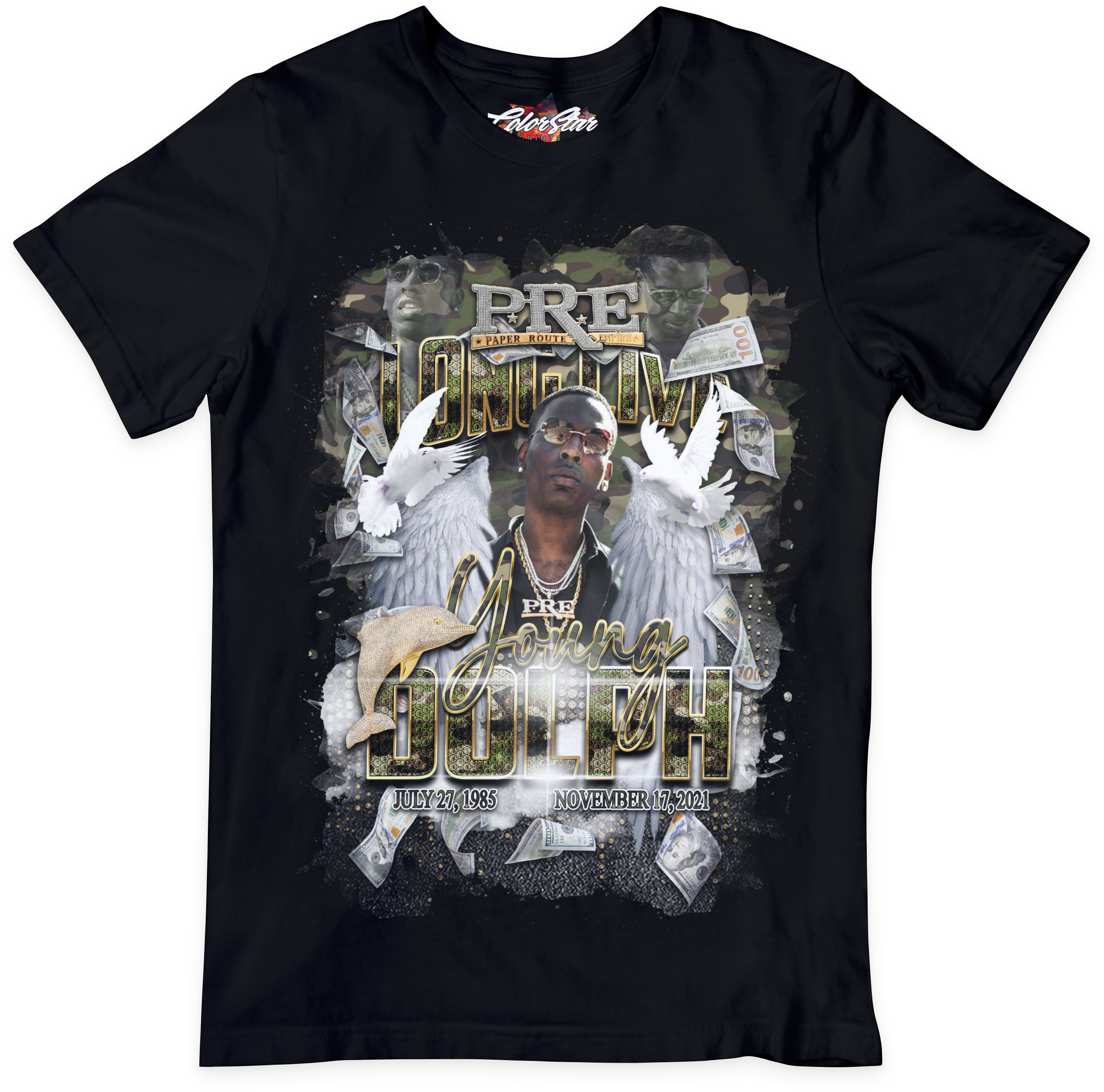 Young Dolph Camo RIP T - Shirt