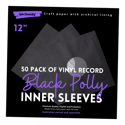 InvestInVinyl 50 Poly Lined Paper Protective LP Inner Sleeves Vinyl Record Sleeves (80 GSM Ivory Color) Provide Your LP Collection with The Proper Protection - Inve