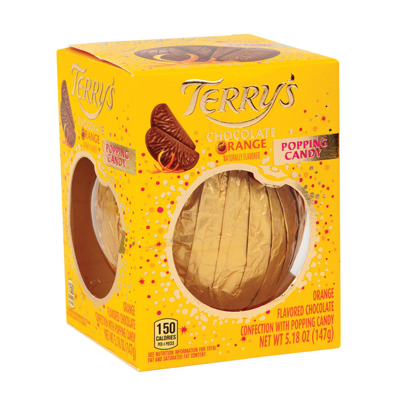 Terry's Popping Candy Chocolate Orange Ball Holiday Candy, 5.18 oz