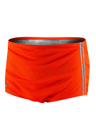 speedo solid poly mesh square leg