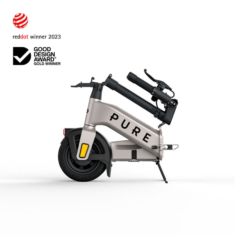 5TH WHEEL Electric Scooter - 500W Peak Motor, 13.7 Miles Range & 15.5 MPH,  Triple Braking System, 8 Inner Tires, Foldable Electric Scooter for Adults  and Teens, iF Design Award Winner 