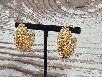 Golden Bubble Hoop Earring