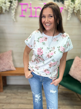 Ivory Floral Top