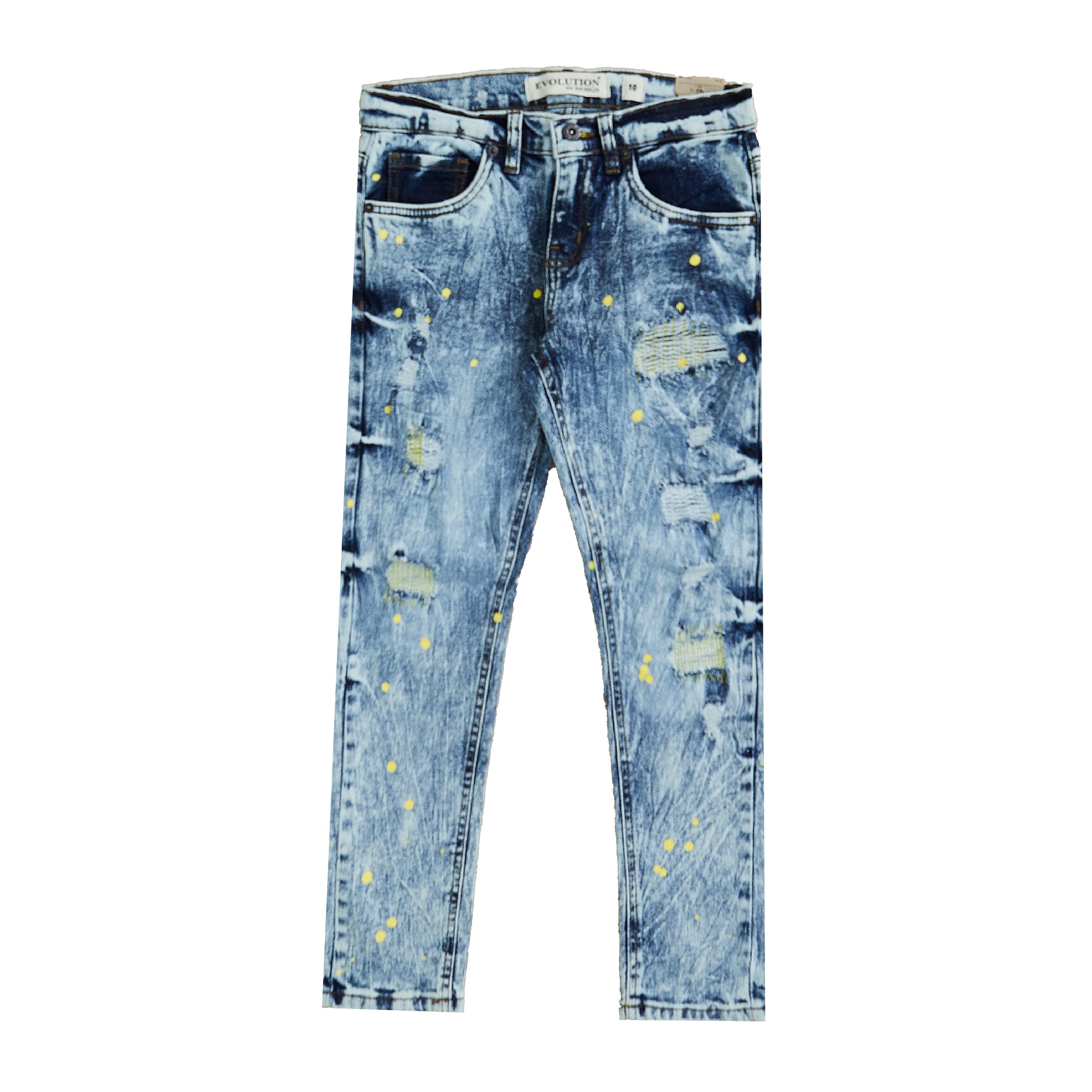 Kids Paintball Denim Jeans (Ice Blue) - Culture Code