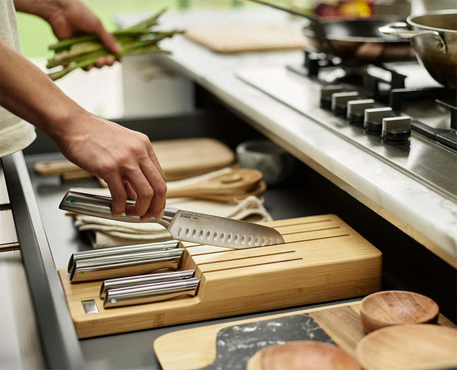 Joseph Joseph DrawerStore Bamboo Compact Knife Organizer – The Kitchen