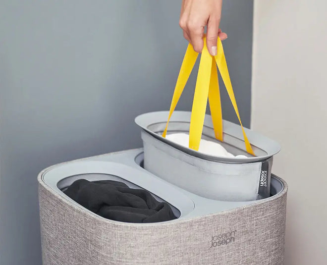 Juvale Collapsible Laundry Basket Large with Drawstring Top Closure (13.4 x 22 in)