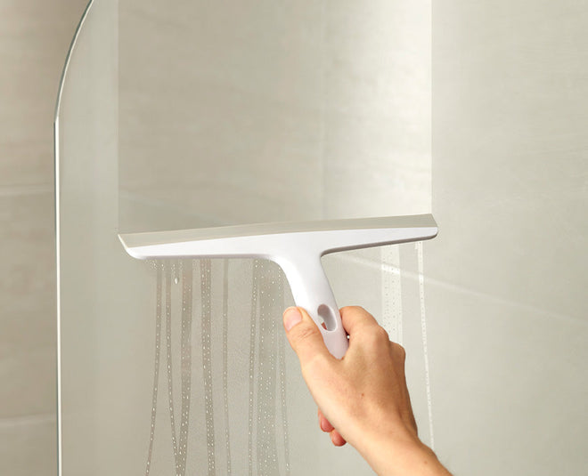 EasyStore™ Large White Shower Shelf with Removable Mirror