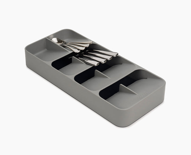 DrawerStore™ Compact Cutlery Organizer - Gray | Joseph Joseph