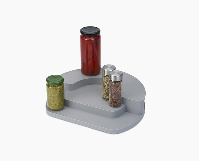  Joseph Joseph Podium 100 Dry Food Storage Container Stand,  5-Piece Set, Stainless-Steel/Glass: Home & Kitchen