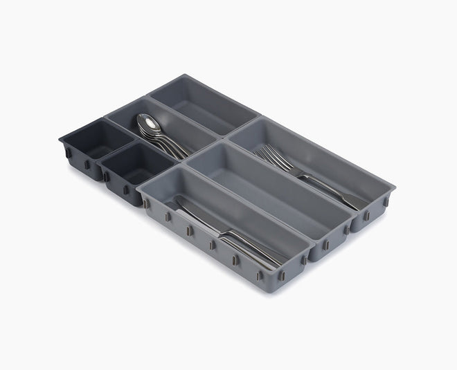 DrawerStore™ Large Cutlery Organizer - Gray