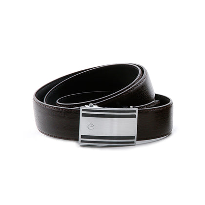 dark brown leather belt for men