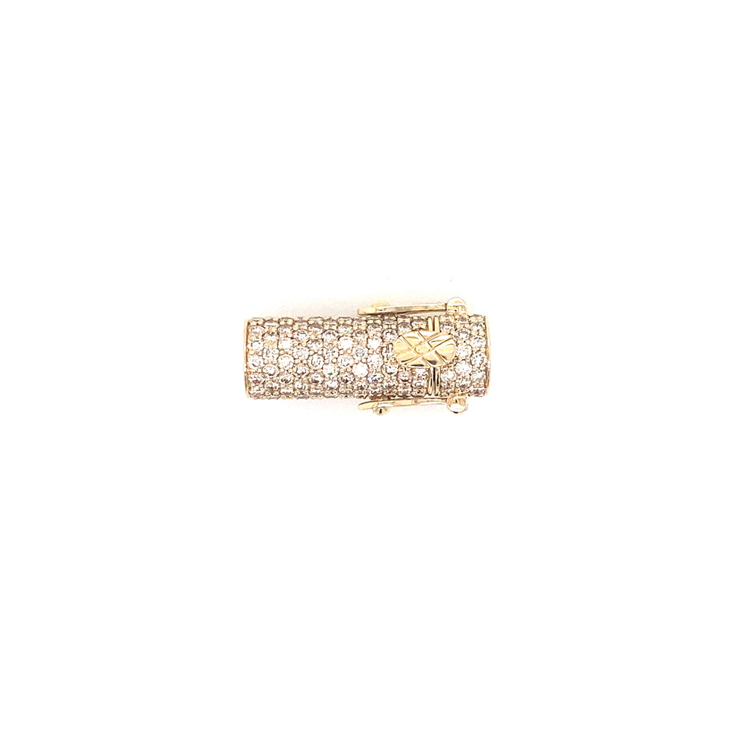 10K Gold Diamond Lock With Secure Clasps