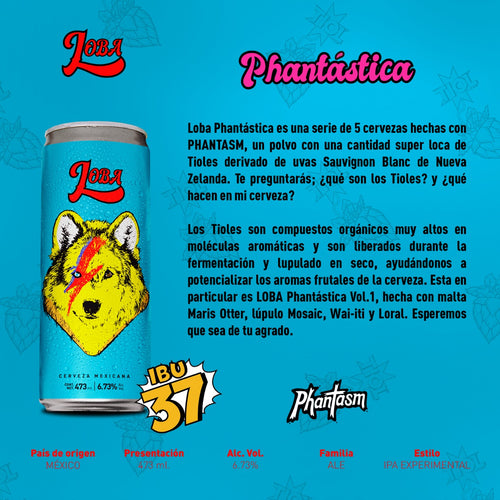 Cerveza Loba de Temporada Phantástica, estilo: IPA Experimental (Ale) - Cerveza Loba