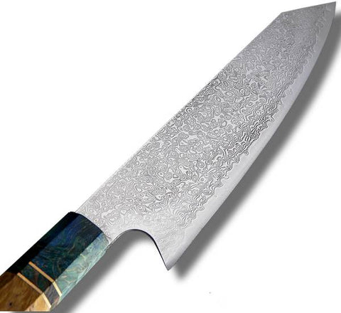 lack of pattern on damascus steel blade tip