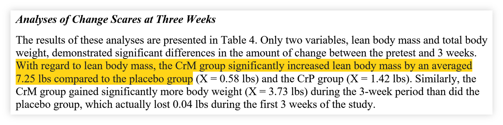 Excerpt from research study: Journal of Strength and Conditioning Research