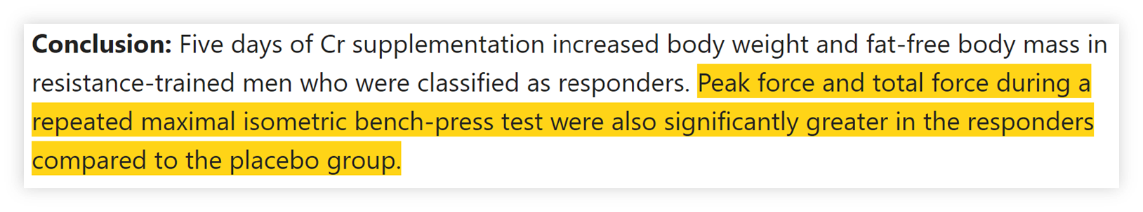 Excerpt from research study: Medicine and Science in Sports and Exercise