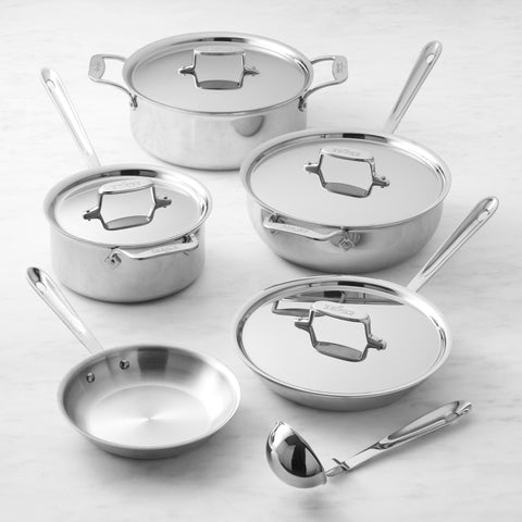 All-Clad D5 Stainless Brushed 5-Ply Bonded 10-Piece Cookware Set