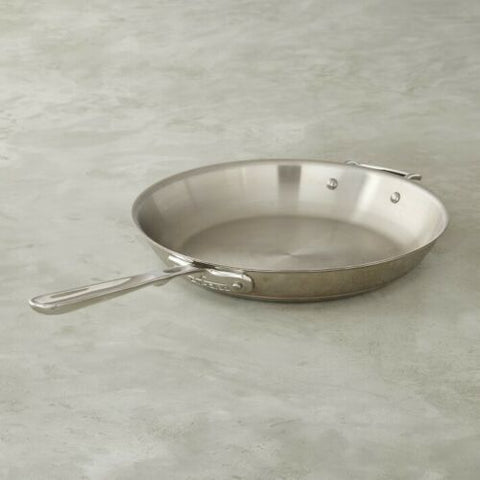 D5 Stainless Polished 5-Ply 12 Inch Skillet