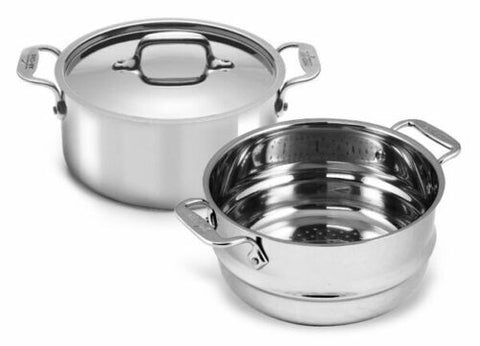 All-Clad Tri-Ply Stainless-Steel Non-Stick 3-qt Sauce Pan with lid –  Capital Cookware