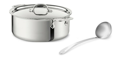 All-Clad D5 Brushed 18/10 SS 5-Ply 3-Qt.Casserole with Steamer Insert –  Capital Cookware