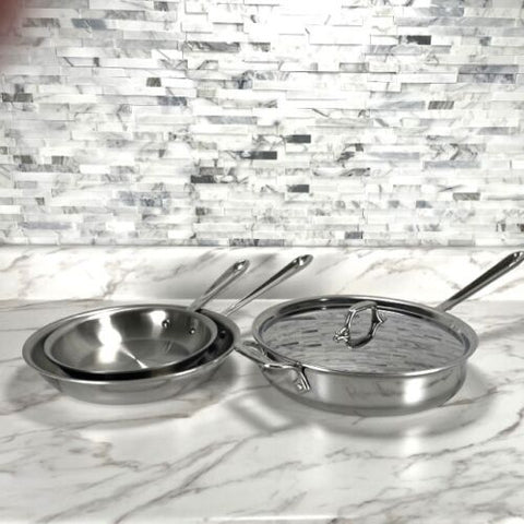 All-Clad 3912 Stainless Steel Lid for Tri-ply and Copper Core 12 inch FRY  PAN LID